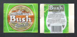 BROUWERIJ  DUBUISSON - BUSH BEER  7%  -  0,25 L  -  BIERETIKET  (BE 973) - Birra