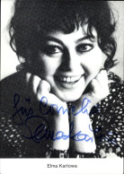 CPA Schauspielerin Elma Karlowa, Portrait, Autogramm - Acteurs