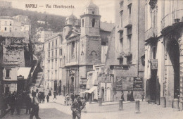 NAPOLI-VIA MONTESANTO-BELLA E ANIIMATA CARTOLINA NON VIAGGIATA 1910-1920 - Napoli (Neapel)