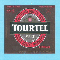 BIERETIKET - TOURTEL - PREMIUM BRUIN BIER - MALT   -  25 CL (BE 975) - Beer