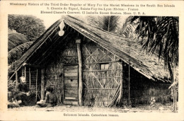 CPA Salomon Inseln, Eine Katechismus-Lektion - Cartes Cadeaux
