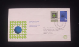 C) 1970. NETHERLANDS. FDC. SENT TO GREAT BRITAIN. DOUBLE STAMPS OF THE UNITED NATIONS INTER PARLIAMENTARY UNION. XF - Autres & Non Classés