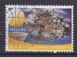 Greece 2000 Mi. 2319, 0.65 € Gewinn Der Basketball-Europameisterschaft Mannschaftsphoto - Usati