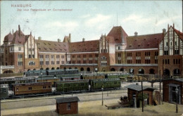 CPA Hamburg Mitte Altstadt, Neues Postgebäude, Zentralbahnhof - Other & Unclassified