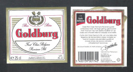 S.A. LOUIS DELHAIZE - RANSART - GOLDBURG FIRST CLASS BELGIAN PREMIUM PILS    -  25 CL  -  BIERETIKET  (BE 991) - Birra