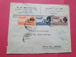 Egypte - Enveloppe Commerciale De Alexandria Pour Paris En 1954 - Réf 3589 - Brieven En Documenten