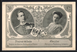 AK Kronprinzessin Cecilie Zu Mecklenburg-Schwerin, Kronprinz Friedrich Wilhelm Des Deutschen Reiches Und Preussen  - Royal Families