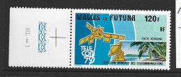 Wallis & Futuna Islands 1979 Telecommunications 120 Fr Airmail Marginal Single MNH - Ungebraucht