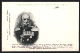 AK Kaiser Wilhelm I., Deutscher Kaiser, König Von Preussen  - Familles Royales