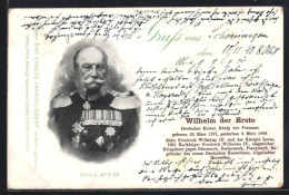 AK Kaiser Wilhelm I. Im Profil, Deutscher Kaiser, König Von Preussen  - Familles Royales