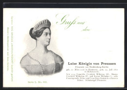 AK Portrait Der Königin Luise Von Preussen  - Royal Families