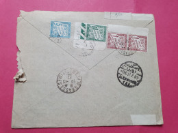 France / Egypte - Taxes De Grasse Au Dos D'une Enveloppe Commerciale De Port Saïd En 1937 - Réf 3592 - 1859-1959 Storia Postale