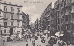 NAPOLI- VIA ROMA GIÀ TOLEDO-BELLA E ANIMATA CARTOLINA NON VIAGGIATA 1910-1920 - Napoli (Neapel)