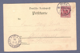 D Reichspost - Postkarte (Ausstellug Der Provinz Schleswig-Holstein) KIEL AUSSTELLUNG 2.8.96 -> GLÜCKSTADT (CG13110-296) - Storia Postale