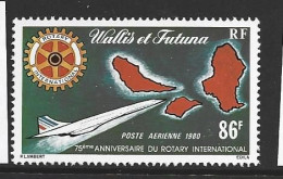 Wallis & Futuna Islands 1980 Rotary Anniversary 86 Fr Airmail Single MNH - Nuevos
