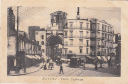 NAPOLI- PORTA CAPUANA-BELLA E ANIMATA CARTOLINA CON TRAM-NON VIAGGIATA 1910-1920 - Napoli (Neapel)
