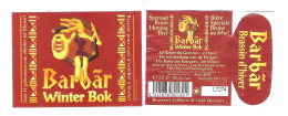 BARBAR  WINTER BOK   - 33  CL  -  BIERETIKET  (BE 1007) - Birra