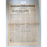 Aachener Volkszeitung - Eifeler Ausgabe, 12. Jahrgang, Nr. 216 : 16. September 1957 : Bundestagswahl 1957 : - Autres & Non Classés