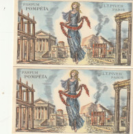 Lot De 2 Cartes Parfumées - Parfum POMPEÎA - L.T.PVER à Paris - Oud (tot 1960)