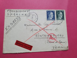 Allemagne - Enveloppe En Exprès De Töging Pour La France En 1944 - Réf 3593 - Lettres & Documents