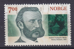 Norway 2001 Mi. 1404, 7.00 Kr Friedensnobelpreis Henri Dunant Founder Of Red Cross Rotes Kreuz Croix Rouge - Used Stamps