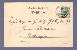 D Reichspost Postkarte - Stettin Grünhof (heute  Niebuszewo-Bolinko, Polen) 31.12.91 --> Göttingen (CG13110-297) - Brieven En Documenten