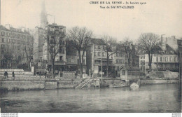 92 CRUE DE LA SEINE JANVIER 1910 VUE DE SAINT CLOUD - Saint Cloud