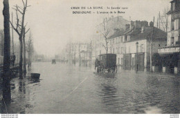 92 CRUE DE LA SEINE JANVIER 1910 BOULOGNE L'AVENUE DE LA REINE - Boulogne Billancourt