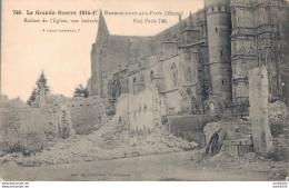 55 REMBERCOURT AUX POTS RUINES DE L'EGLISE VUE LATERALE - Guerre 1914-18