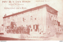 30 SALON DE LA CARTE POSTALE DE BARJAC 1978 HOTEL DE LA CROIX BLANCHE ET LA MALLE POSTE A ST AMBROIX TIREE A 1000 EXEMPL - Borse E Saloni Del Collezionismo