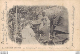 55 LA GRANDE GUERRE LA COMMUNION PRES D'UN CANON EN ARGONNE AUX PREMIERES LIGNES - Guerra 1914-18