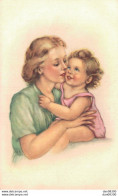 ILLUSTRATION UNE FEMME AVEC UN BEBE BELLE ILLUSTRATION REPRESENTANT LA TENDRESSE ET L'AMOUR MATERNEL - 1900-1949