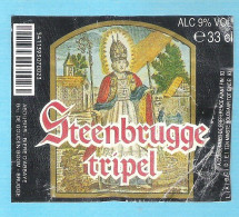 BIERETIKET -  STEENBRUGGE TRIPEL-  33 CL  (2 Scans) (BE 1022) - Bier