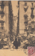 NAPOLI- VICO DI VIA PORTO-BELLA E ANIMATA CARTOLINA VIAGGIATA IL 25-9-1911 - Napoli