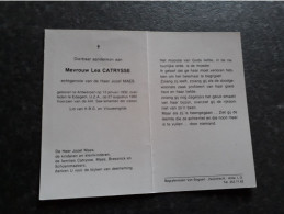 Lea Catrysse ° Antwerpen 1932 + Edegem 1992 X Jozef Maes (Fam: Bressinck - Schoenmaekers) - Décès