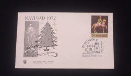 C) 1972. ARGENTINA. FDC. CHRISTMAS TREE. CHRISTMAS STAMP OF THE WIZARDS. XF - Argentine
