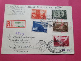 Hongrie - Carte Postale En Recommandé De Budapest Pour La France En 1941  - Réf 3597 - Cartas & Documentos