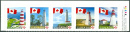 CANADA 2006 FLAG AND LIGHTHOUSES BOOKLET STRIP OF 5** - Lighthouses
