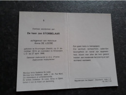 Jan Stobbelaar ° Kruiningen (NL) 1913 + Antwerpen L.O. 1988 X Annie De Loose (Fam: Morel - Verras - Gijbels) - Obituary Notices