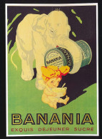 CPM 10.5 X 15 Publicité BANANIA Déjeuner Sucré éléphant Bébé  Vers 1930 - Werbepostkarten