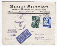 Bulgarien FLP-Brief Vom Briefmarkenspezialgeschäft Geogr Schaleff Mit Zensur Nach Mühlhausen - Lettres & Documents