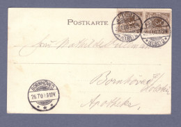 Deutsche Reichspost AK(Altona Stuhlmann Brunne) Postkarte - Altona (Elbe) 25.7.00 --> Bornhöved (CG13110-300) - Storia Postale