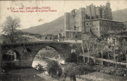 CPA Canillo Andorra, Pont De Sant Joan Les Fonts, Basilika - Andorre