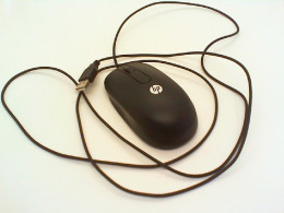 HP Maus (Mouse), Kabel, USB, Schwarz/ 672652-001 - Other & Unclassified