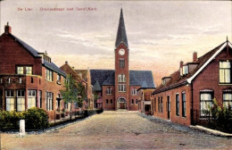 CPA De Lier Südholland, Oranjestraat Met Geref. Kerk - Autres & Non Classés