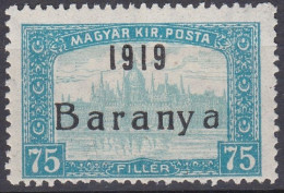 Hongrie Baranya 1919 Mi  Palais Du Palais    (G6) - Baranya