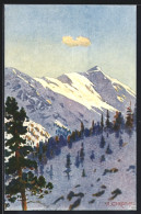 Künstler-AK Sign. A. Christoffel: Verschneite Berglandschaft  - Autres & Non Classés