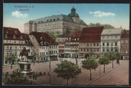 AK Weissenfels A. S., Hotel Und Apotheke Am Markplatz  - Weissenfels