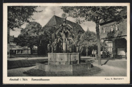 AK Arnstadt I. Thür., Am Bismarckbrunnen  - Arnstadt