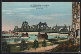 AK Duisburg, Blick Auf Die Rheinbrücke  - Duisburg